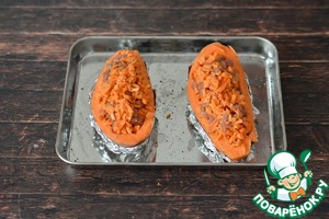 Батат, фаршированный индейкой Батат, фаршированный индейкой