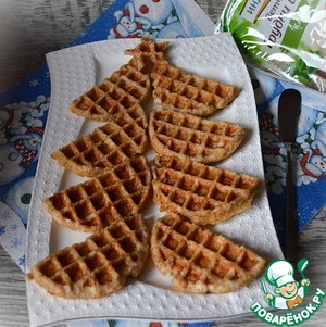 Творожно-овсяные вафли с ветчиной Творожно-овсяные вафли с ветчиной