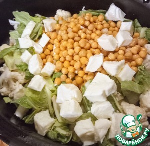 Цветная капуста с нутом и халуми Цветная капуста с нутом и халуми