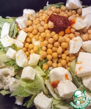 Цветная капуста с нутом и халуми Цветная капуста с нутом и халуми