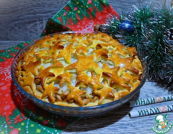Пирог с рисом и жареной индейкой Пирог с рисом и жареной индейкой