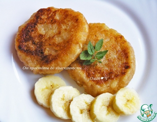 Яблочные оладьи с бананом Яблочные оладьи с бананом