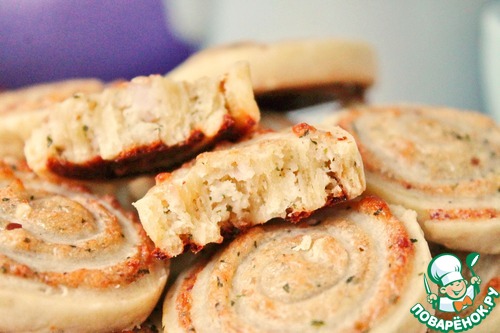 Закусочное печенье с ветчиной и сыром Закусочное печенье с ветчиной и сыром