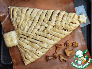 Пирог с индейкой и лисичками Пирог с индейкой и лисичками