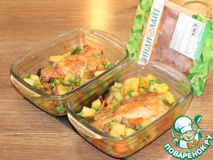 Горячее блюдо из индейки и овощей