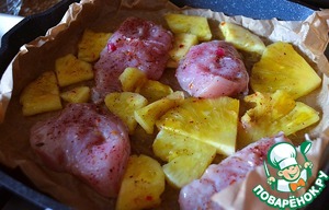 Индейка с ананасами на гриле Индейка с ананасами на гриле