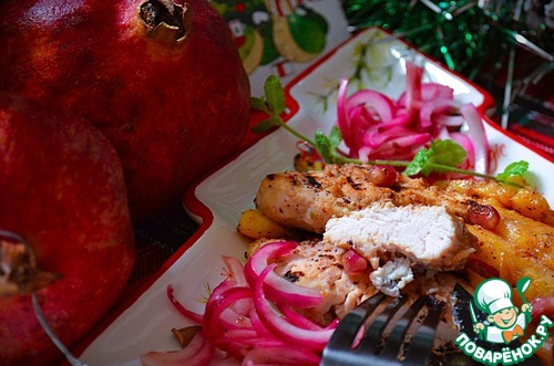 Индейка с ананасами на гриле Индейка с ананасами на гриле