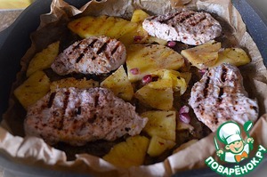 Индейка с ананасами на гриле Индейка с ананасами на гриле