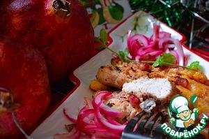 Индейка с ананасами на гриле Индейка с ананасами на гриле