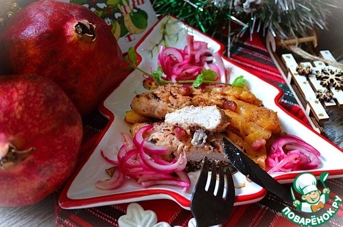 Индейка с ананасами на гриле Индейка с ананасами на гриле