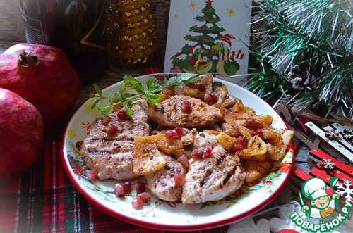 Индейка с ананасами на гриле Индейка с ананасами на гриле