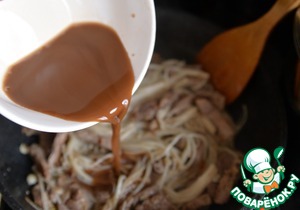 Индейка с грибами эноки Индейка с грибами эноки