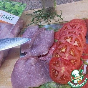 Индейка с томатами и беконом Индейка с томатами и беконом