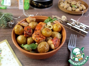 Индейка запеченная с картошкой бэби Индейка запеченная с картошкой бэби