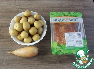 Индейка запеченная с картошкой бэби Индейка запеченная с картошкой бэби