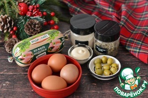 Яйца, фаршированные ветчиной Яйца, фаршированные ветчиной