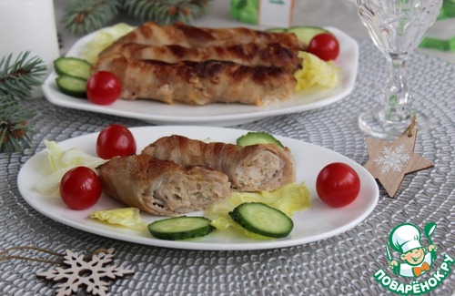 Колбаски из индейки в беконе Колбаски из индейки в беконе