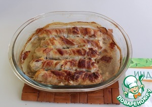 Колбаски из индейки в беконе Колбаски из индейки в беконе