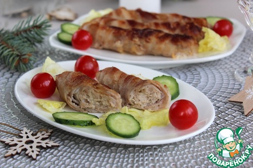 Колбаски из индейки в беконе Колбаски из индейки в беконе