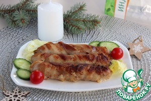 Колбаски из индейки в беконе Колбаски из индейки в беконе