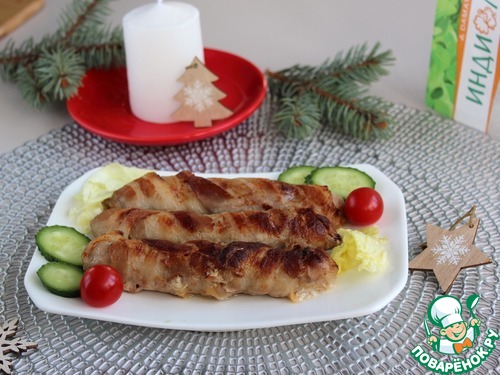 Колбаски из индейки в беконе Колбаски из индейки в беконе