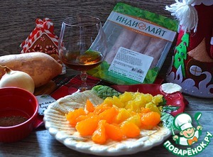 Купаты из индейки с апельсиново-мандариновым соусом Купаты из индейки с апельсиново-мандариновым соусом