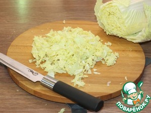 Ленивые пельмени с индейкой и капустой