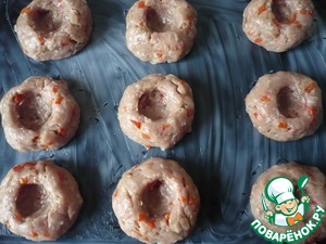 Мясные гнезда из фарша индейки"Змейки" Мясные гнезда из фарша индейки"Змейки"