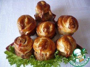 Мясные гнезда из фарша индейки"Змейки" Мясные гнезда из фарша индейки"Змейки"