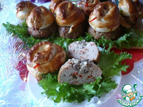 Мясные гнезда из фарша индейки"Змейки" Мясные гнезда из фарша индейки"Змейки"