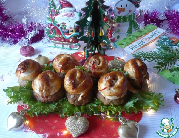 Мясные гнезда из фарша индейки"Змейки" Мясные гнезда из фарша индейки"Змейки"