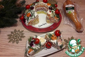 Новогодний салат с варено копченой индейкой Новогодний салат с варено копченой индейкой