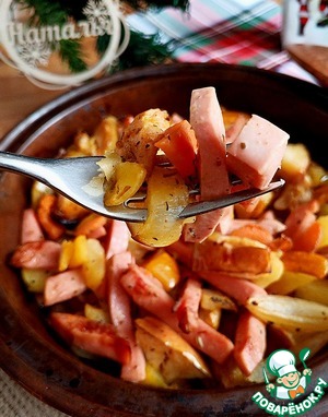 Овощное ассорти на кеци с колбасой Овощное ассорти на кеци с колбасой