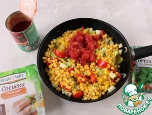Овощное рагу с сосисками из индейки Овощное рагу с сосисками из индейки