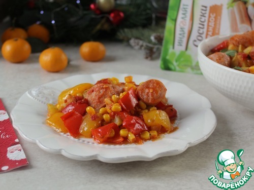 Овощное рагу с сосисками из индейки Овощное рагу с сосисками из индейки