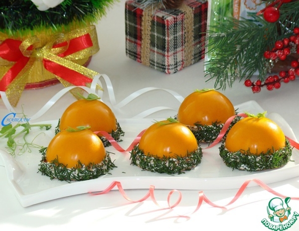 Паштет из печени с облепиховым желе