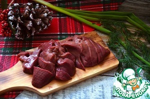 Печень индейки с айвой Печень индейки с айвой