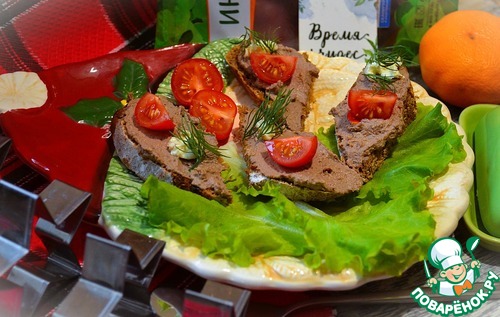 Печёночный паштет с мандаринами Печёночный паштет с мандаринами