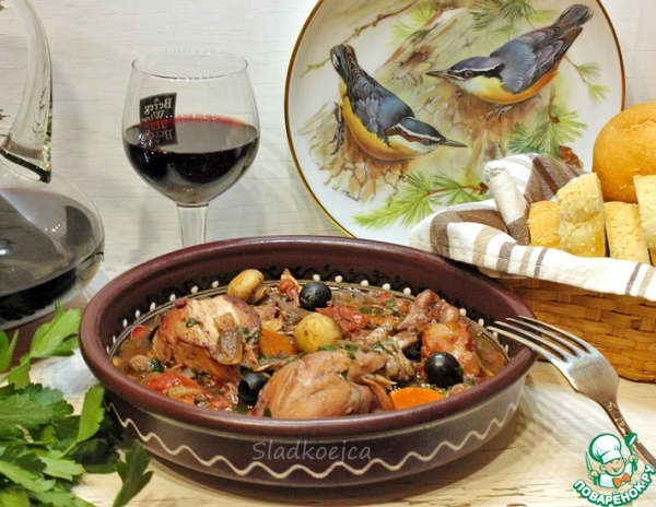 Петух по-бургундски ( «Coq au vin») Петух по-бургундски ( «Coq au vin»)
