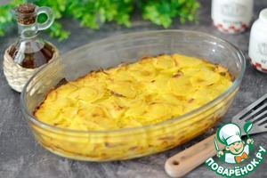 Постная запеканка из сырого картофеля