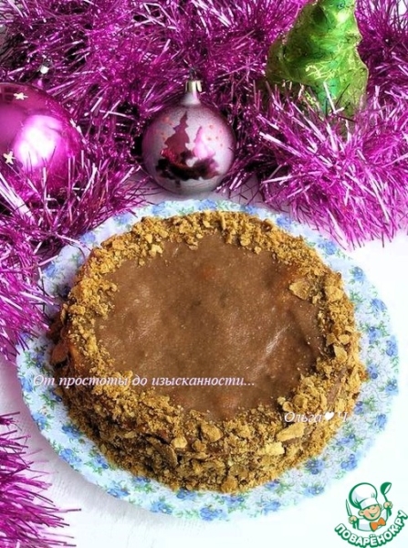 Постный шоколадный торт а-ля "Наполеон" Постный шоколадный торт а-ля "Наполеон"