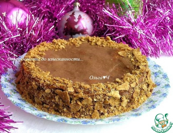 Постный шоколадный торт а-ля "Наполеон" Постный шоколадный торт а-ля "Наполеон"