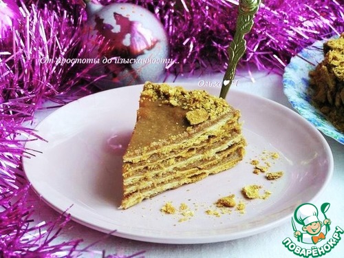 Постный шоколадный торт а-ля "Наполеон" Постный шоколадный торт а-ля "Наполеон"