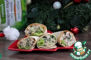 Праздничная закуска в тортилье