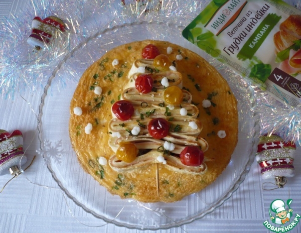 Праздничный завтрак с ветчиной "Рождественская Ёлка" Праздничный завтрак с ветчиной "Рождественская Ёлка"