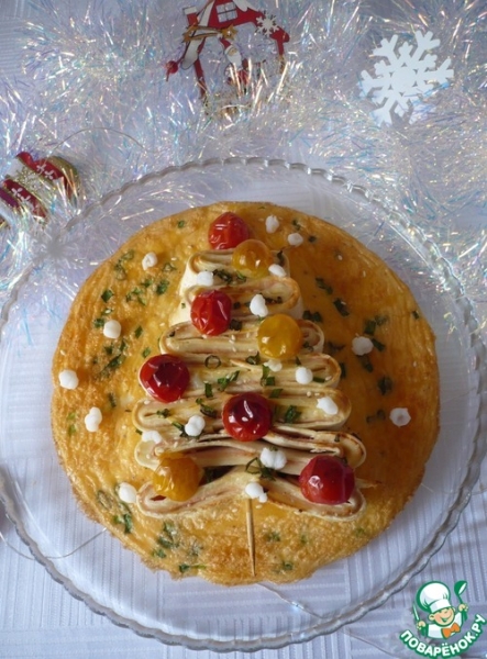 Праздничный завтрак с ветчиной "Рождественская Ёлка" Праздничный завтрак с ветчиной "Рождественская Ёлка"