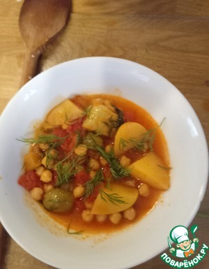 Рагу из фенхеля, артишока и оливок