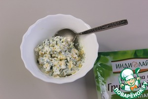 Рулетики из ветчины с сырной начинкой