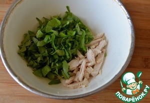 Салат из индейки и шпината