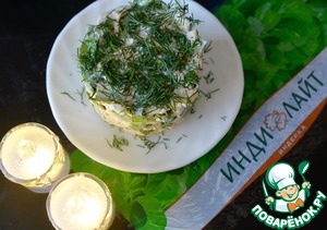 Салат из индейки и шпината